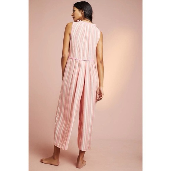 EUC - Anthropologie Visayas Boho Relaxed Striped Wide Leg Jumpsuit - XS - Picture 3 of 7